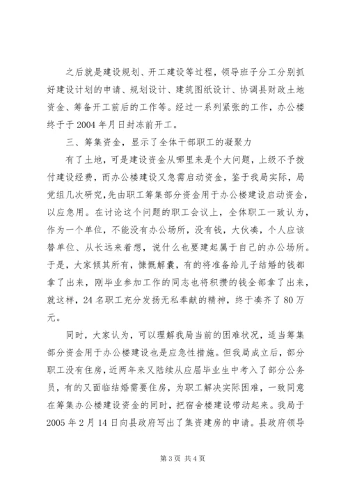 县食品药品监督管理局办公场所基本建设情况汇报 (2).docx