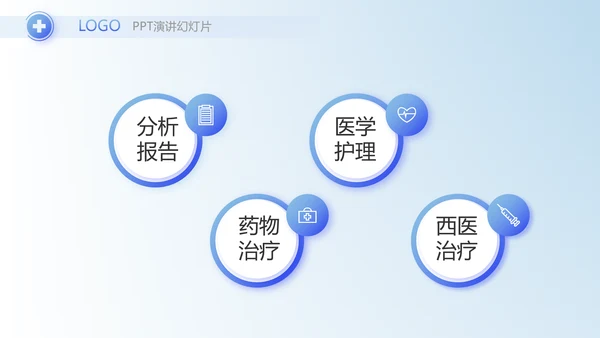 蓝色医疗医药公司简介动态PPT模板