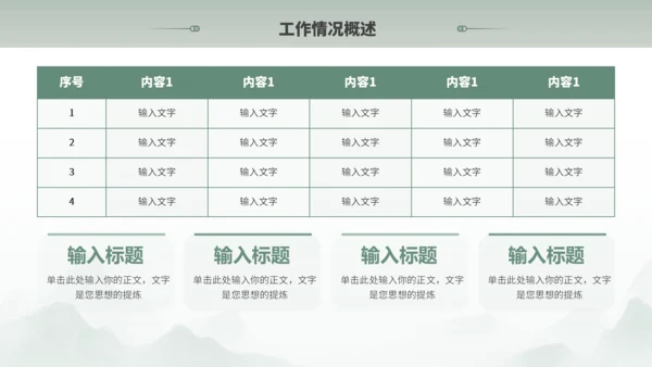 绿色古风中国风通用PPT模板