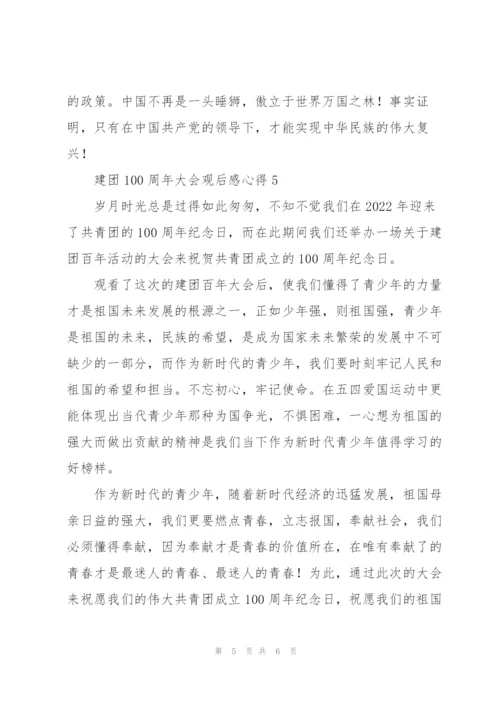 建团100周年大会观后感心得合集.docx