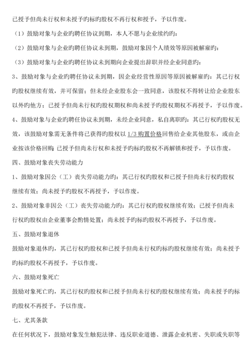 非上市公司股权激励方案.docx