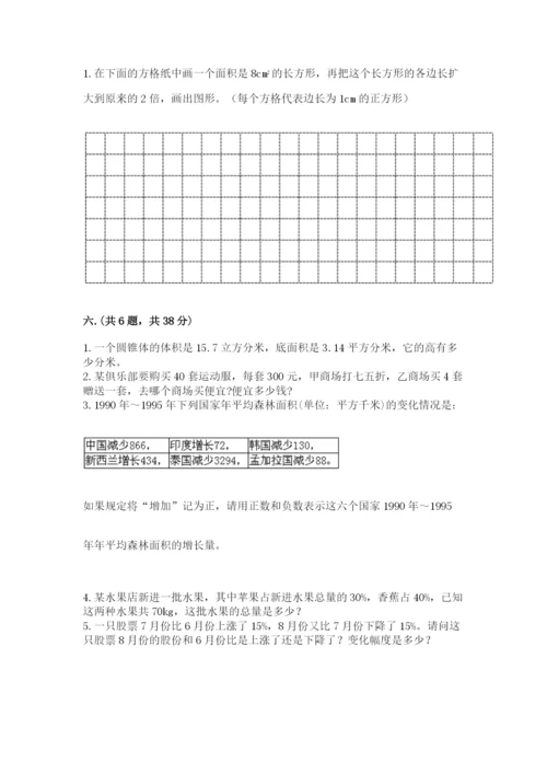 小学六年级下册数学摸底考试题含完整答案【夺冠系列】.docx