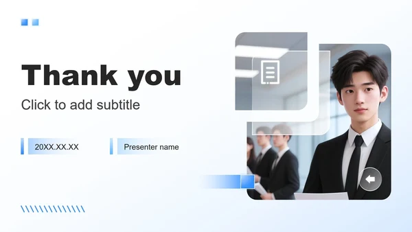 蓝色商务风大学生个人求职简历PPT主题模板