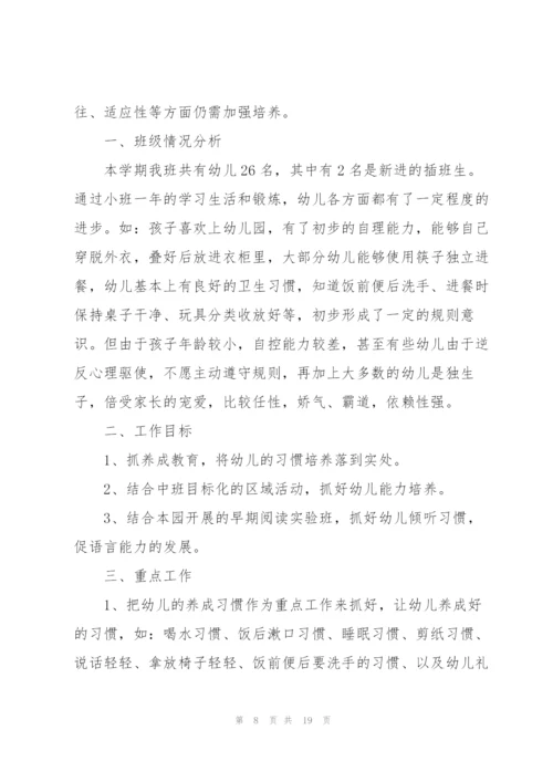 中班班主任工作计划.docx