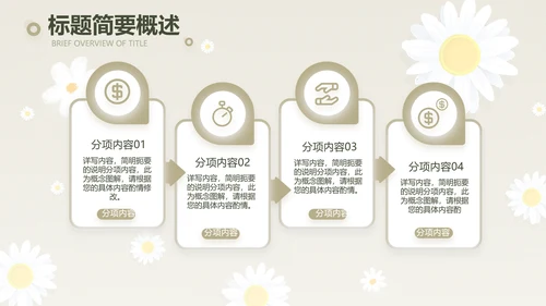 手绘淡雅小清新工作报告动态PPT