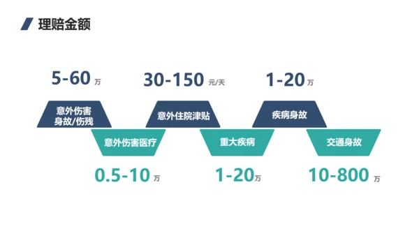 简约风蓝白色保险产品介绍PPT