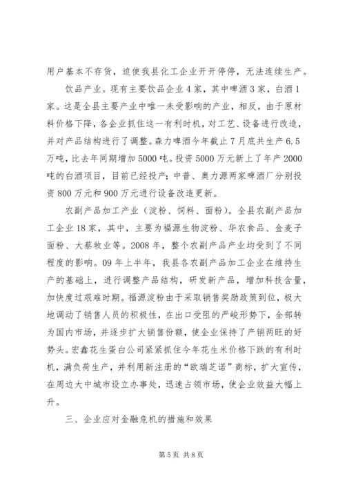 县民营企业在金融危机环境下的调研报告.docx