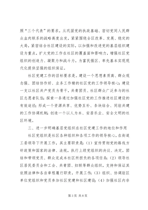 改进社区党的建设意见.docx
