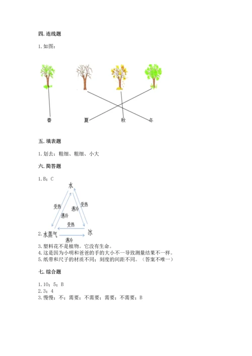 教科版一年级上册科学期末测试卷含完整答案【网校专用】.docx
