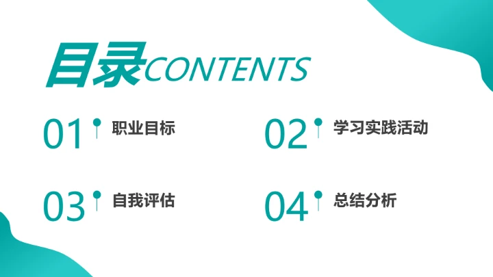 绿色商务风临床医学专业大学生求职综合能力展示职业生涯规划通用PPT模版