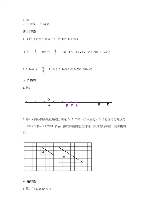 小学六年级下册数学期末必刷卷附答案（预热题）