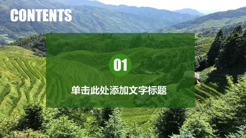 乡村旅游最美山村绿水青山通用PPT模板
