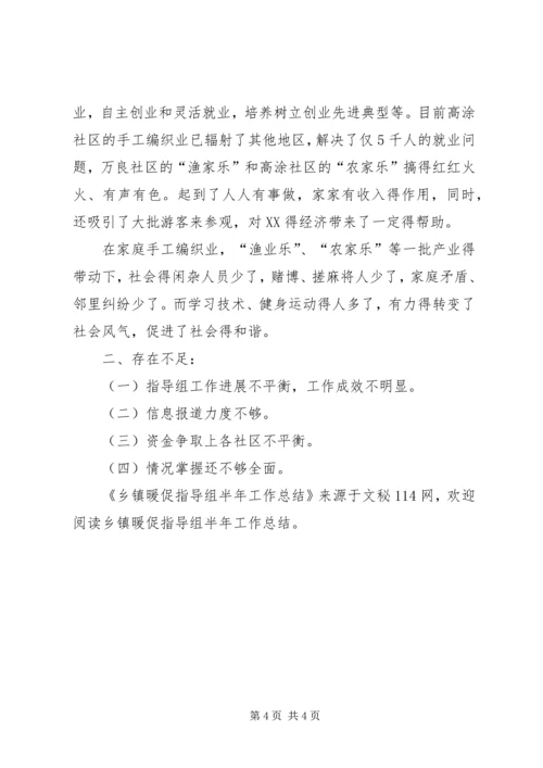 乡镇暖促指导组半年工作总结.docx