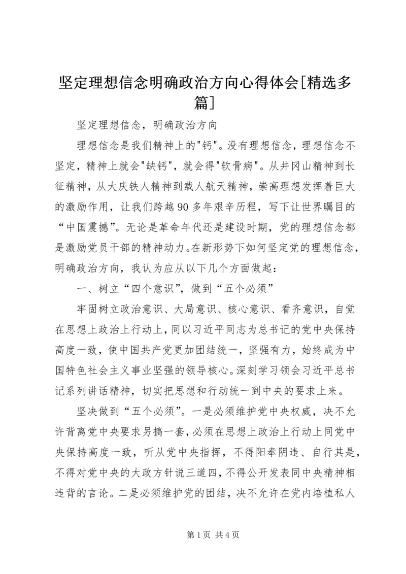 坚定理想信念明确政治方向心得体会[精选多篇] (3).docx
