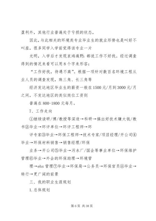 环境工程专业个人职业规划书5篇.docx