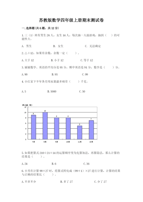 苏教版数学四年级上册期末测试卷重点班.docx