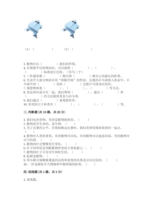 教科版一年级上册科学期末测试卷【名校卷】.docx