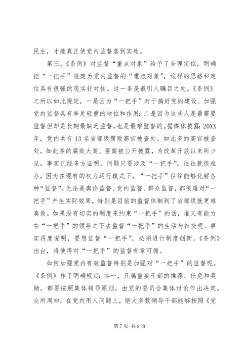 以求真务实的精神认真理解贯彻党内监督条例.docx