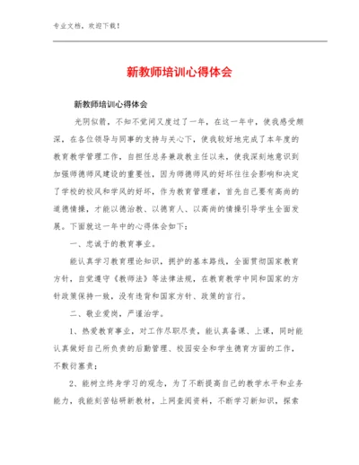 2024年新教师培训心得体会范文16篇文档合集.docx