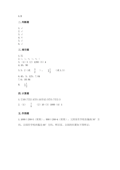 小学数学六年级上册期末卷及参考答案【模拟题】.docx