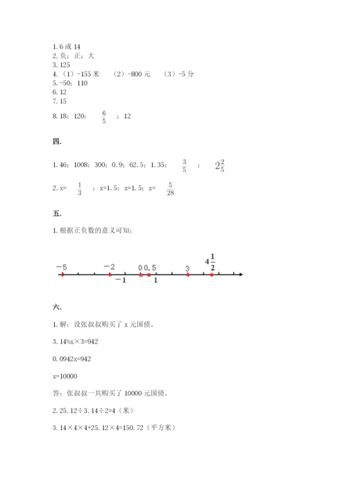 苏教版六年级数学小升初试卷含完整答案【精品】.docx