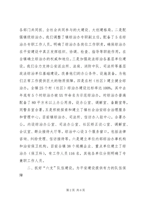 全市平安建设工作会议经验交流材料（XX镇人民政府）.docx