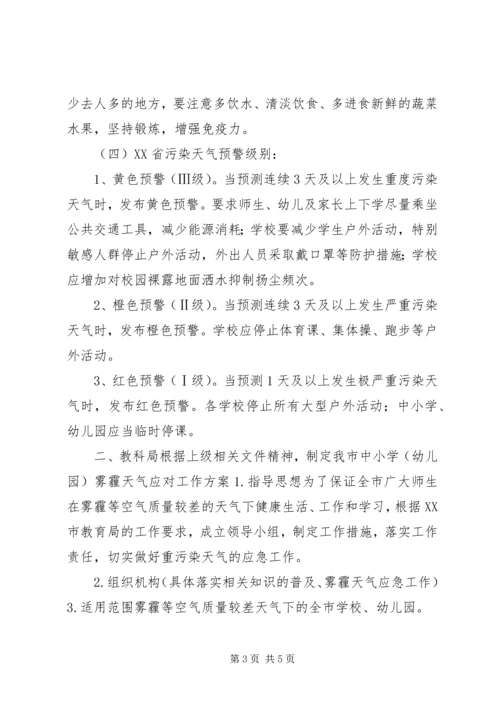 雾霾教育活动方案.docx