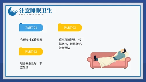 从健康睡眠开始健康知识ppt模板