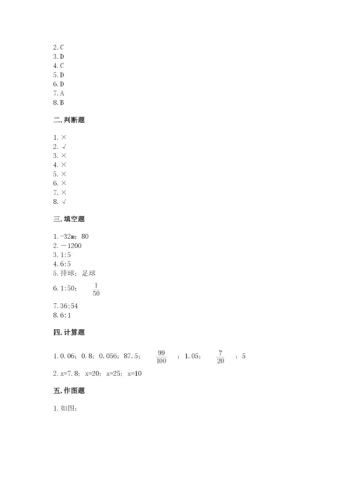 沪教版小学数学六年级下册期末检测试题附参考答案【突破训练】.docx