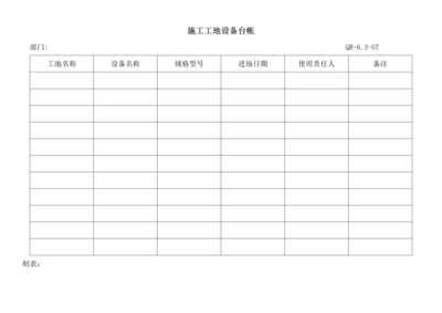 施工工地设备台帐(QR-6.3-07-).docx