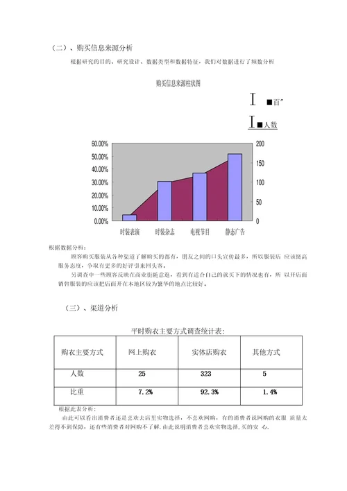 安踏服装市场调查报告