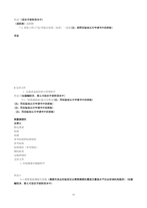 质量手册编写提纲.docx