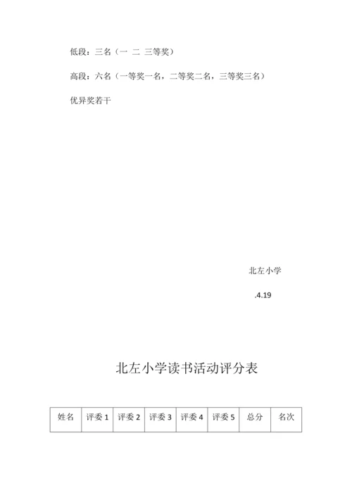 小学读书比赛专项方案.docx