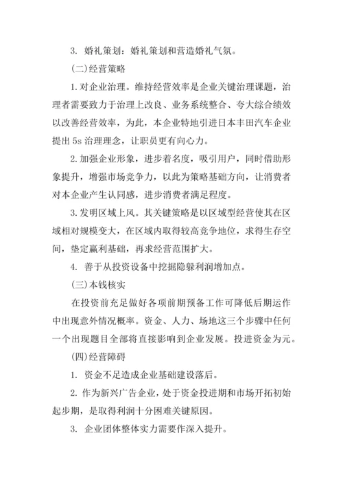 专业策划公司创业专题计划书.docx