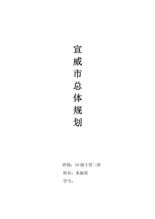 宣威市总体综合规划.docx