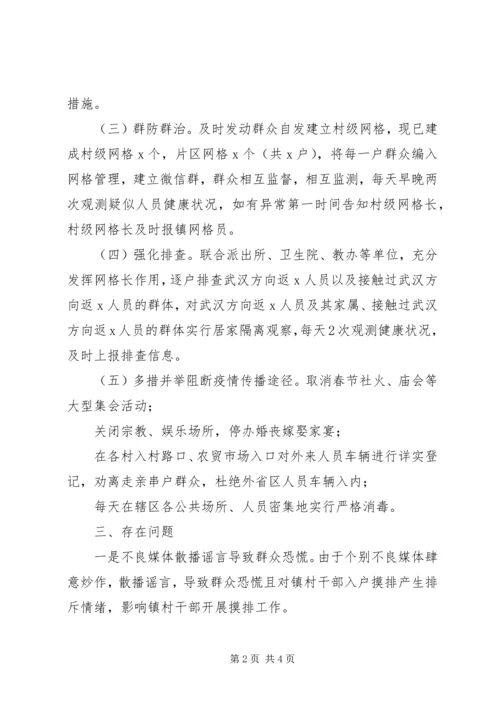 乡镇新型冠状病毒感染的肺炎疫情防控工作汇报.docx