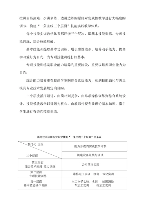 机电重点技术应用专业课程全新体系改革建设专题方案.docx