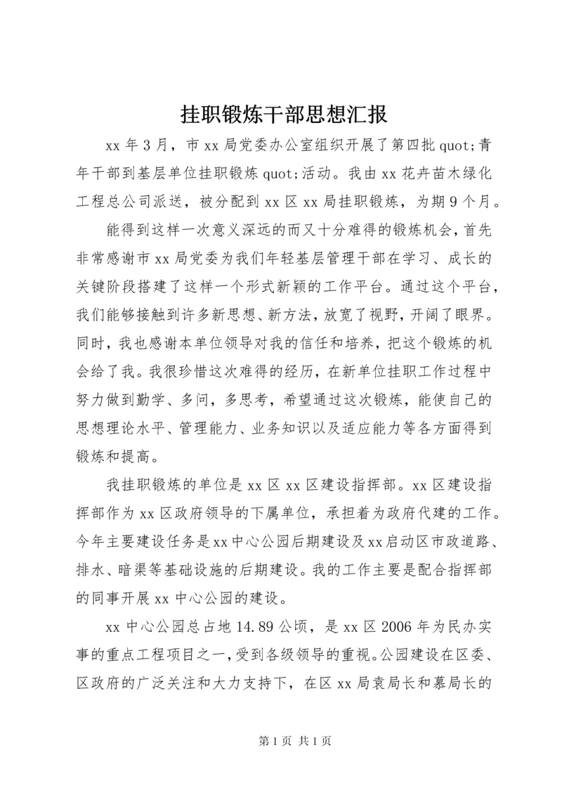 挂职锻炼干部思想汇报.docx