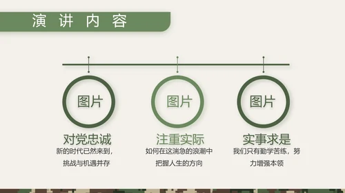 迷彩风八一部队士兵工作总结PPT