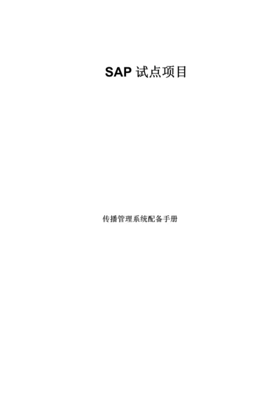 SAP传输基础管理系统配置标准手册.docx