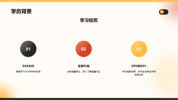 黄黑3D风个人简介自我介绍PPT模板
