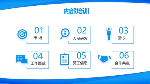 蓝色大气上半年工作汇报商务PPT