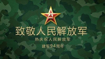 致敬八一建军节部队军事动态PPT