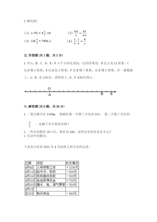 六年级下册数学期末测试卷带答案（研优卷）.docx