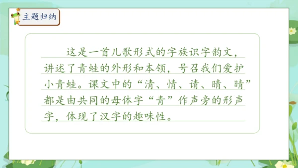 【核心素养】部编版语文一年级下册-识字3. 小青蛙 第2课时（课件）
