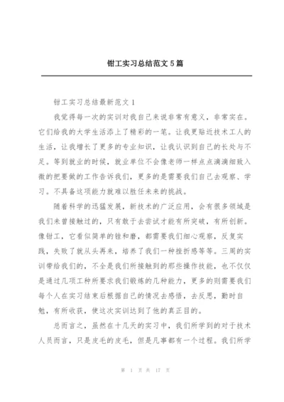 钳工实习总结范文5篇.docx