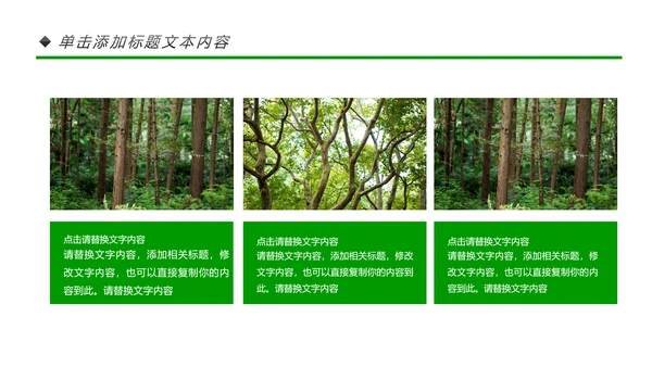 绿色环保森林生态文明建设森林日环保PPT模板