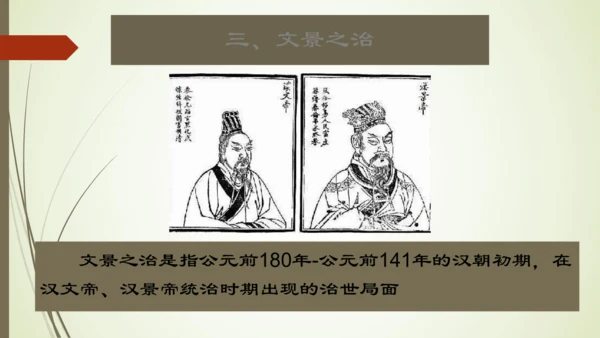 义务教育七年级历史上册2024年版第11课西汉建立和“文景之治”【课件】