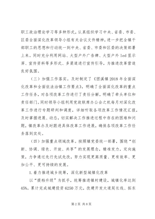 乡镇某年全面深化改革工作总结.docx