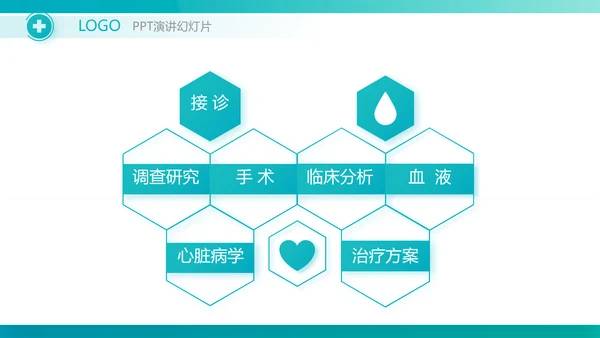 蓝色医疗手术室课件动态PPT